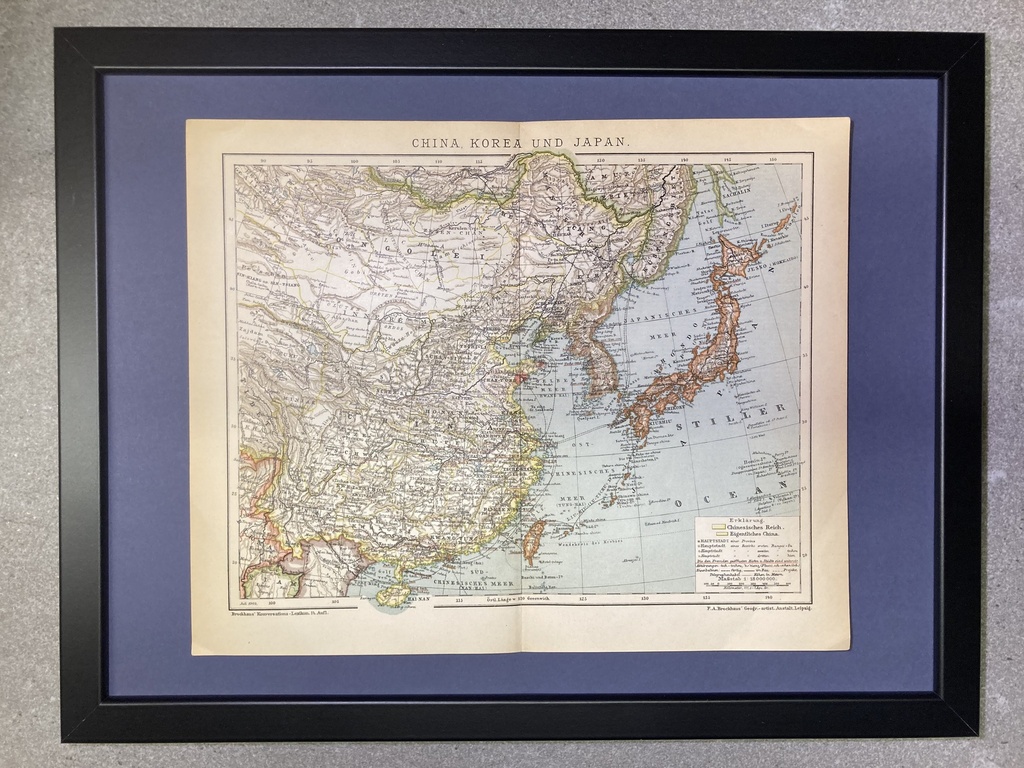 Landkarte China, Korea & Japan