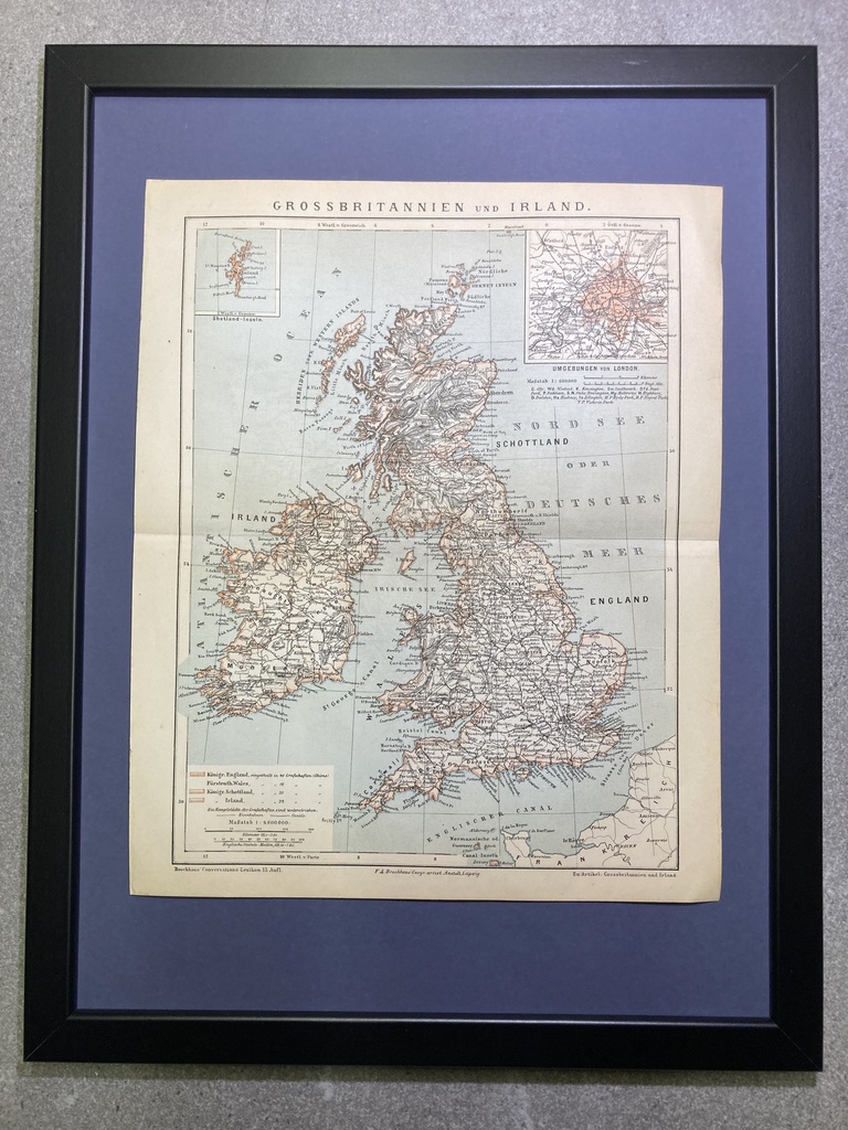 Landkarte Großbritannien & Irland